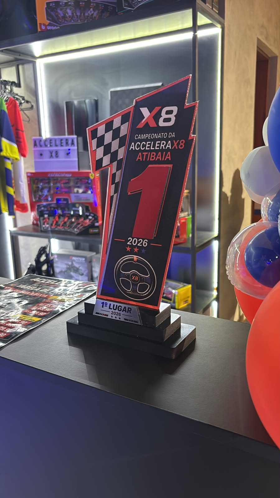 Troféu do 1º Campeonato Accelera X8 Atibaia